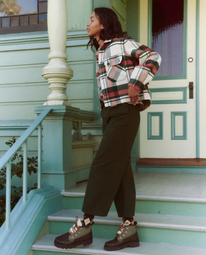 Outerwear Women039s The Great The Smith Jacket Great Barrier Plaid
