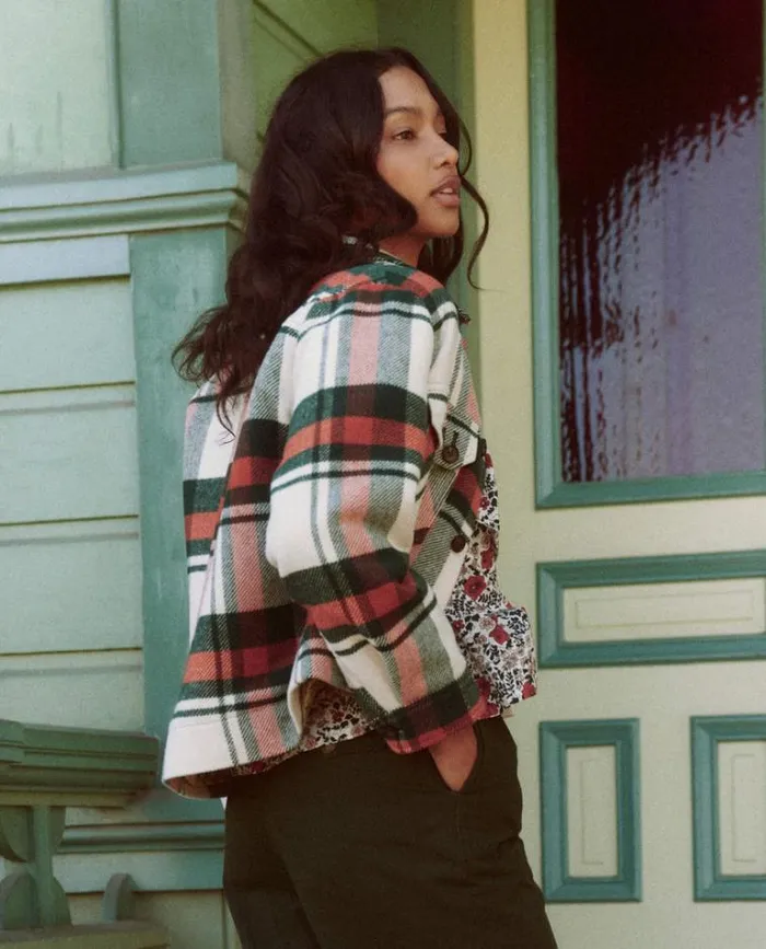 Outerwear Women039s The Great The Smith Jacket Great Barrier Plaid