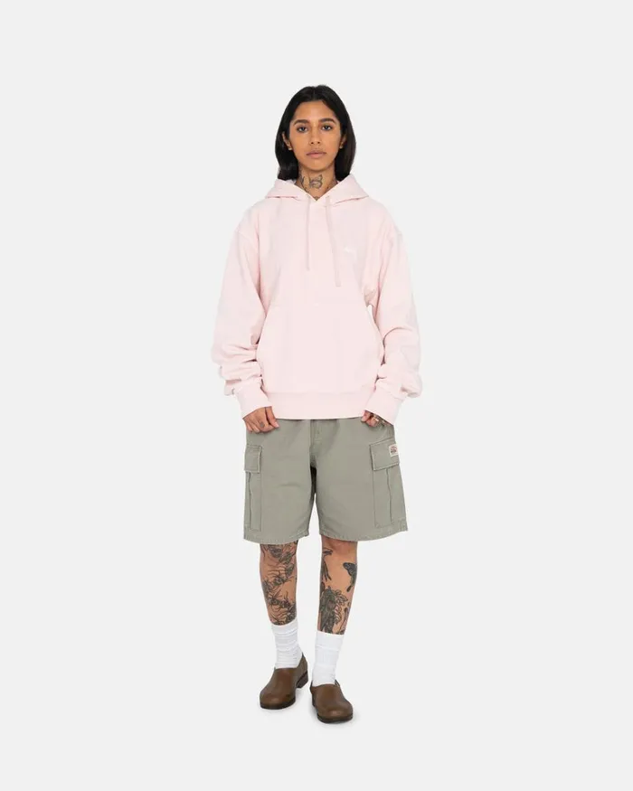 Overdyed Men Stussy OVERDYED STOCK LOGO HOODIE Lt Pink Overdyed Men Stussy OVERDYED STOCK LOGO HOODIE Lt Pink
