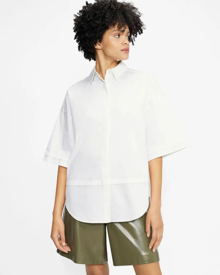 Oversized 34 Length Sleeve Shirt White Women Ted Baker Tops and TShirts Oversized 34 Length Sleeve Shirt White Women Ted Baker Tops and TShirts