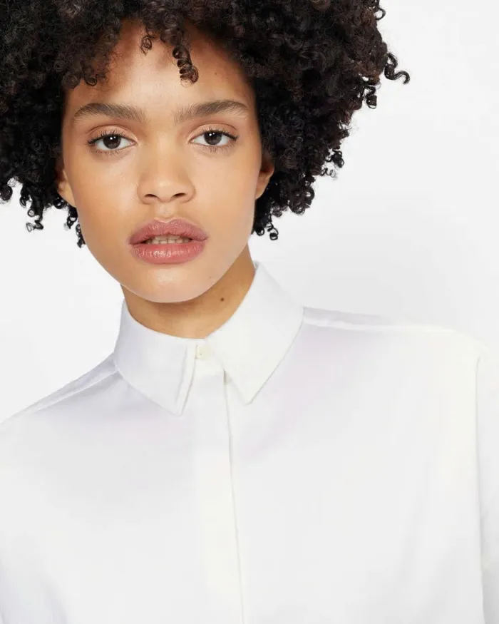 Oversized 34 Length Sleeve Shirt White Women Ted Baker Tops and TShirts Oversized 34 Length Sleeve Shirt White Women Ted Baker Tops and TShirts