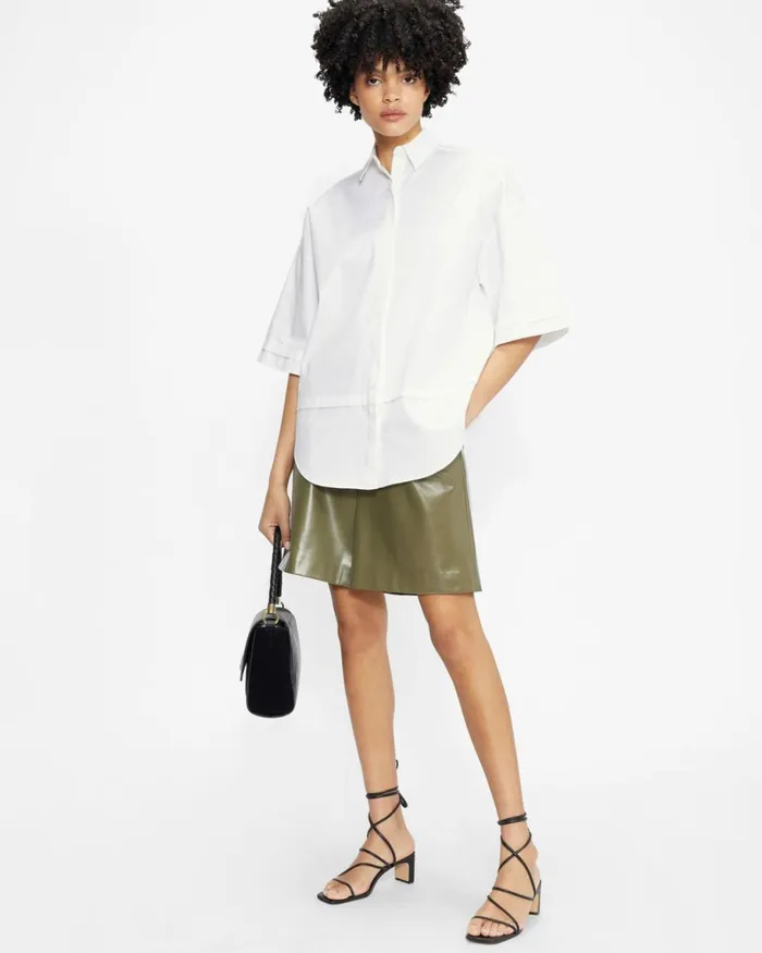 Oversized 34 Length Sleeve Shirt White Women Ted Baker Tops and TShirts Oversized 34 Length Sleeve Shirt White Women Ted Baker Tops and TShirts