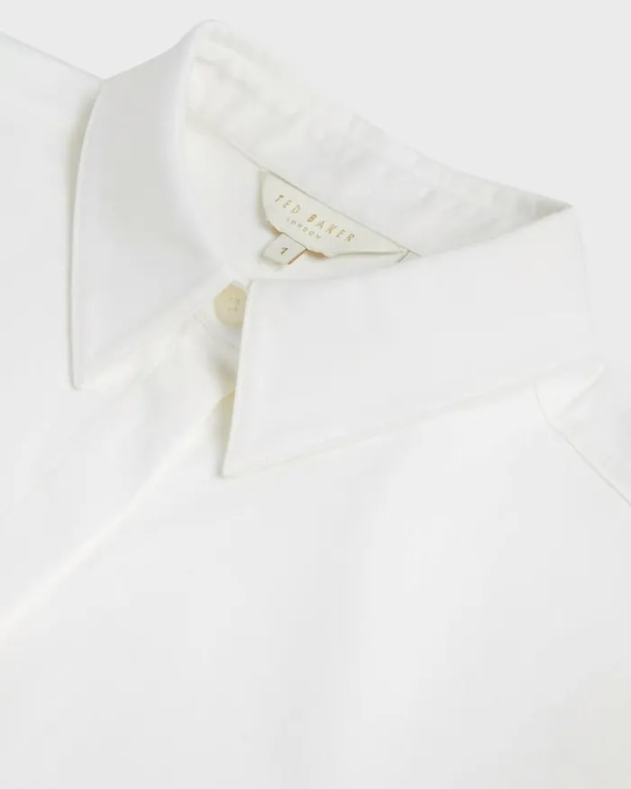 Oversized 34 Length Sleeve Shirt White Women Ted Baker Tops and TShirts Oversized 34 Length Sleeve Shirt White Women Ted Baker Tops and TShirts