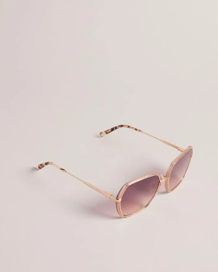Oversized Hexagon Frame Sunglasses Rosegold Color Women Ted Baker Sunglasses Oversized Hexagon Frame Sunglasses Rosegold Color Women Ted Baker Sunglasses