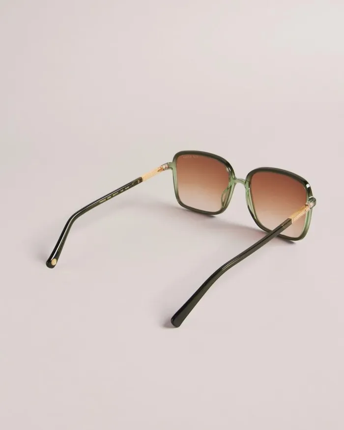 Oversized Square Frame Sunglasses Green Women Ted Baker Sunglasses