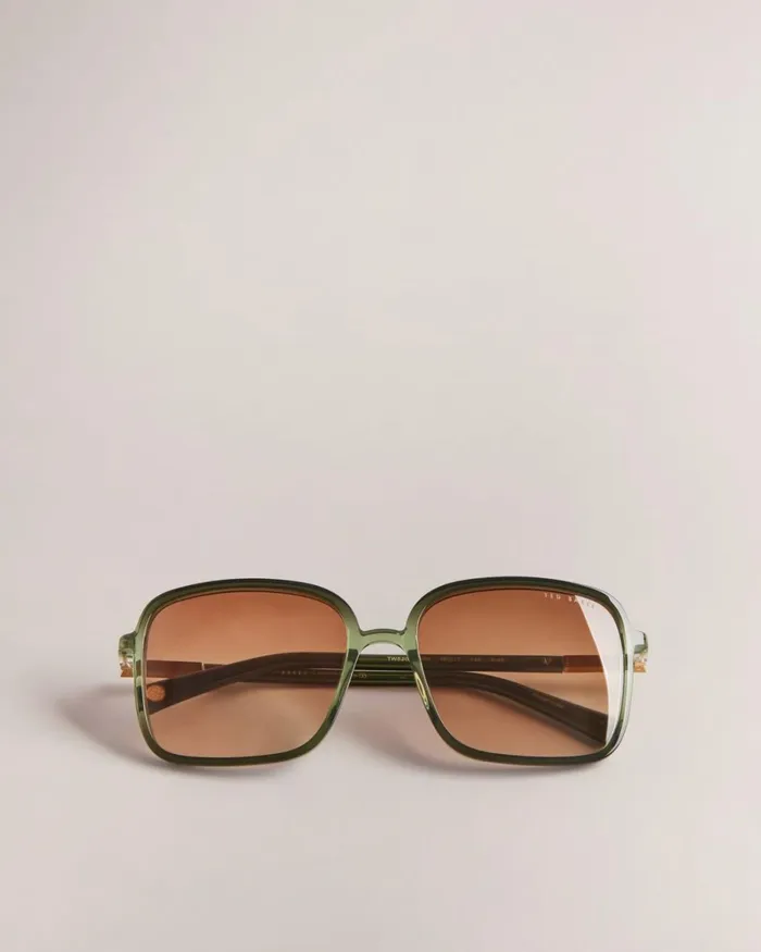Oversized Square Frame Sunglasses Green Women Ted Baker Sunglasses Oversized Square Frame Sunglasses Green Women Ted Baker Sunglasses