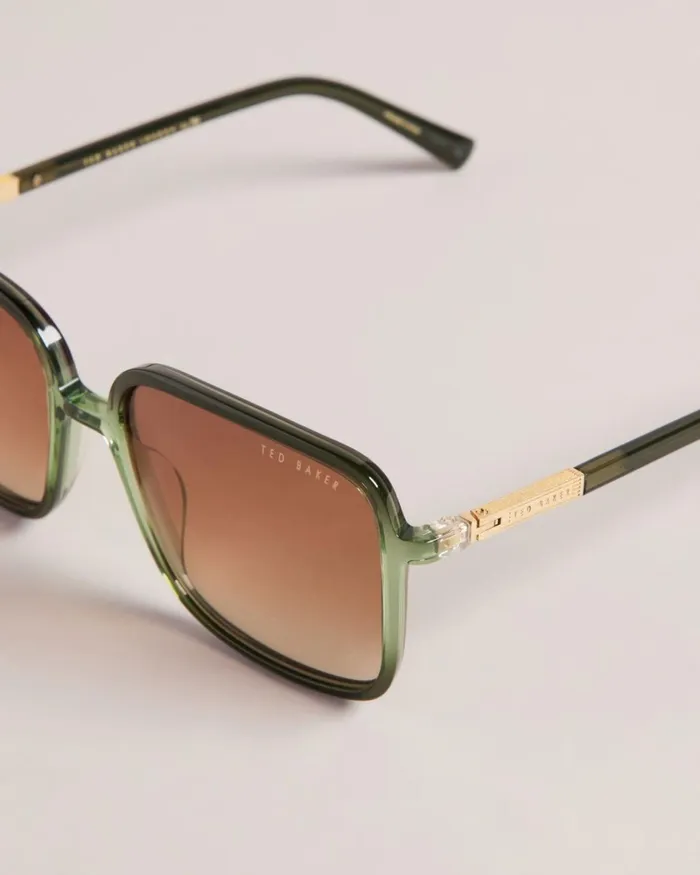 Oversized Square Frame Sunglasses Green Women Ted Baker Sunglasses Oversized Square Frame Sunglasses Green Women Ted Baker Sunglasses