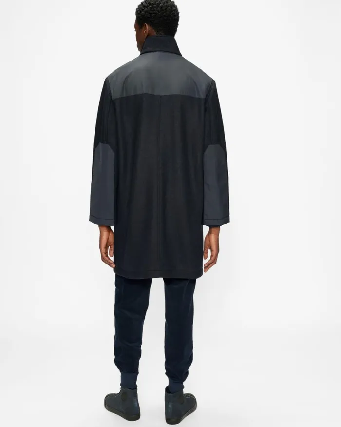 Panelled Duffle Coat Navy Men Ted Baker Coats and Jackets Panelled Duffle Coat Navy Men Ted Baker Coats and Jackets