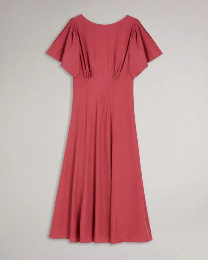 Panelled Midi Tea Dress Medium Pink Women Ted Baker Dresses
