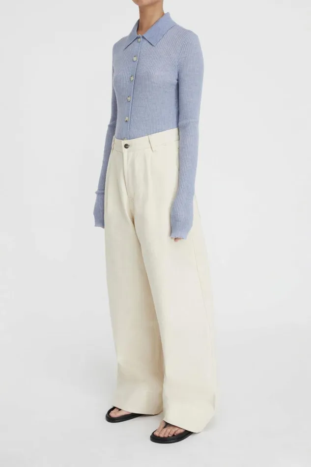 Pants And Shorts Women Lee Mathews LM Denim Pleat Pant Pants And Shorts Women Lee Mathews LM Denim Pleat Pant