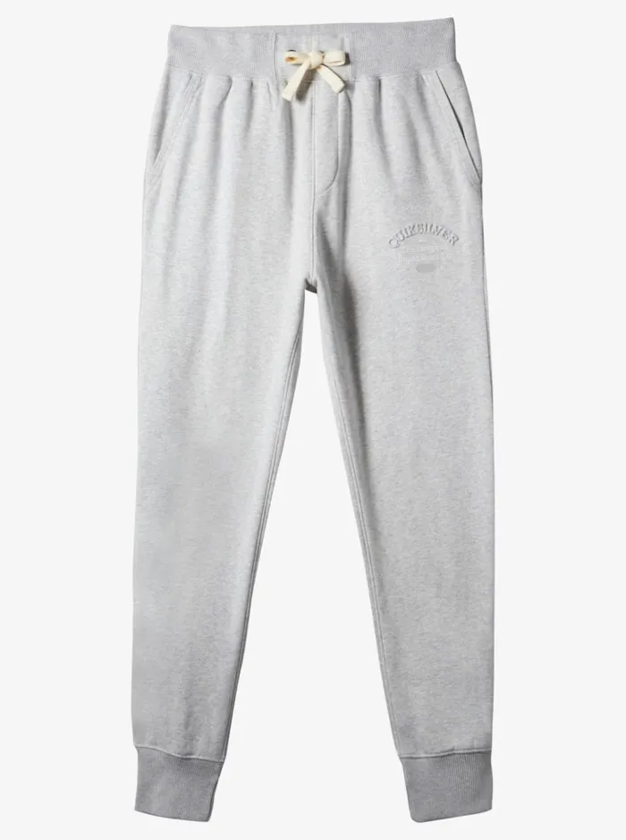 Pants Men Quiksilver Emboss Slim Joggers Light Grey Heather