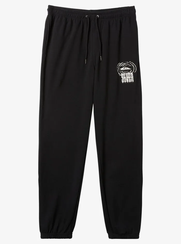 Pants Men Quiksilver Smash and Grab Fleece Pant Sweatpants Black