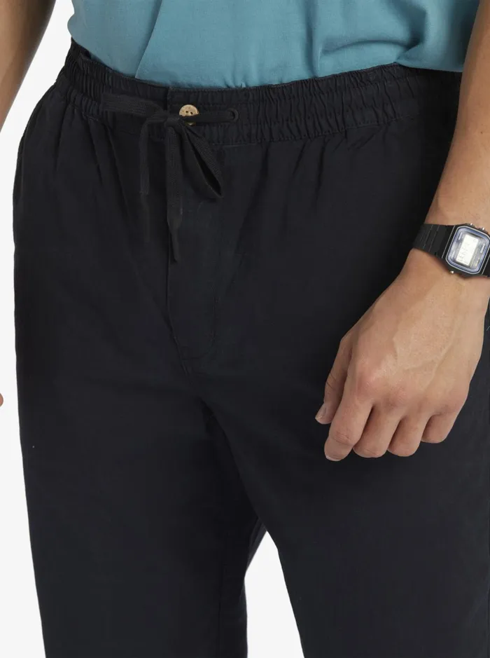 Pants Men Quiksilver Waterman After Surf Pants Black Pants Men Quiksilver Waterman After Surf Pants Black
