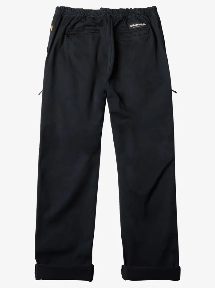 Pants Men Quiksilver Waterman Waterman After Surf Elastic Waist Pants Black Pants Men Quiksilver Waterman Waterman After Surf Elastic Waist Pants Black