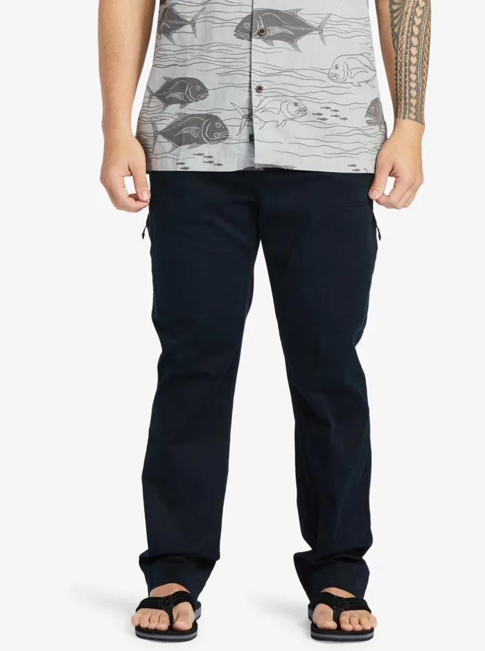 Pants Men Quiksilver Waterman Waterman After Surf Elastic Waist Pants Black Pants Men Quiksilver Waterman Waterman After Surf Elastic Waist Pants Black