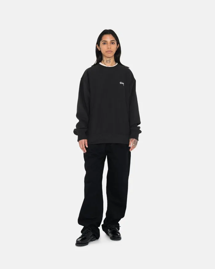 Pants Men Stussy BRUSHED BEACH PANT Black Pants Men Stussy BRUSHED BEACH PANT Black