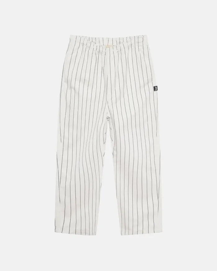 Pants Men Stussy BRUSHED BEACH PANT Bone Printed Stripe