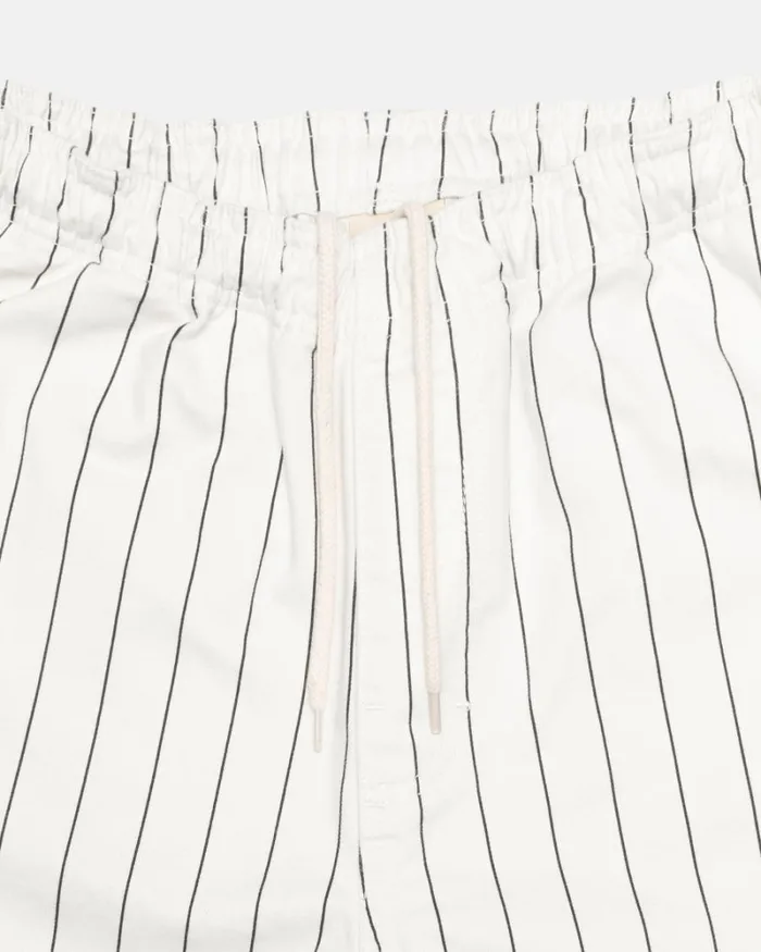 Pants Men Stussy BRUSHED BEACH PANT Bone Printed Stripe Pants Men Stussy BRUSHED BEACH PANT Bone Printed Stripe