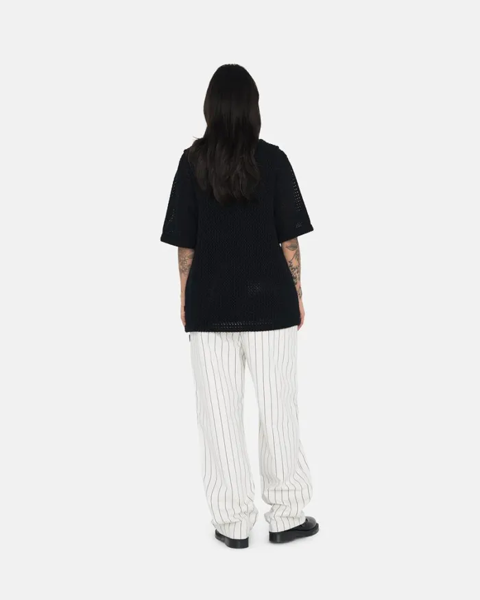 Pants Men Stussy BRUSHED BEACH PANT Bone Printed Stripe Pants Men Stussy BRUSHED BEACH PANT Bone Printed Stripe
