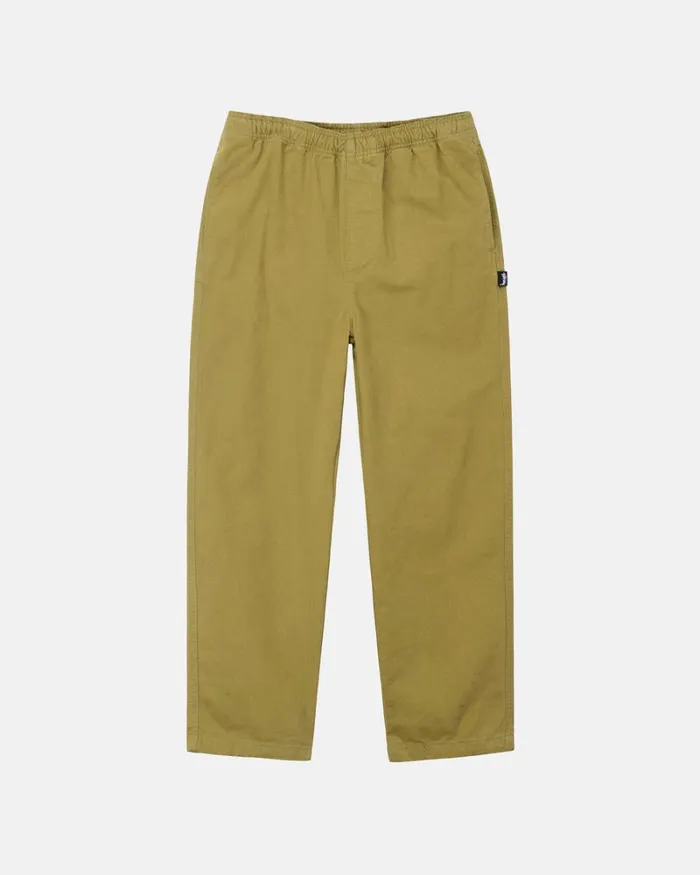Pants Men Stussy BRUSHED BEACH PANT Bright Olive