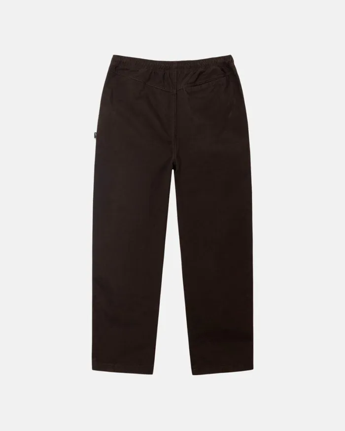 Pants Men Stussy BRUSHED BEACH PANT Espresso Pants Men Stussy BRUSHED BEACH PANT Espresso
