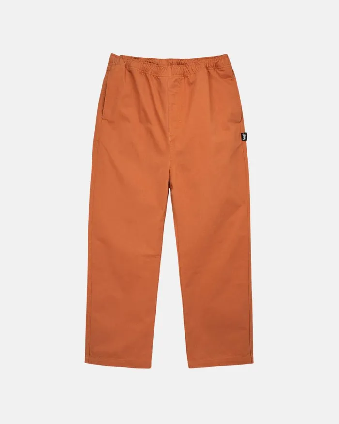 Pants Men Stussy BRUSHED BEACH PANT Rust