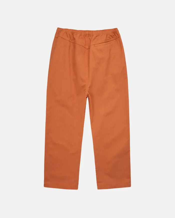 Pants Men Stussy BRUSHED BEACH PANT Rust Pants Men Stussy BRUSHED BEACH PANT Rust
