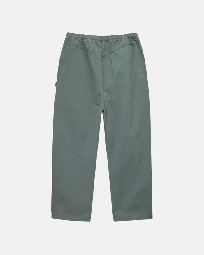Pants Men Stussy BRUSHED BEACH PANT Sage Pants Men Stussy BRUSHED BEACH PANT Sage