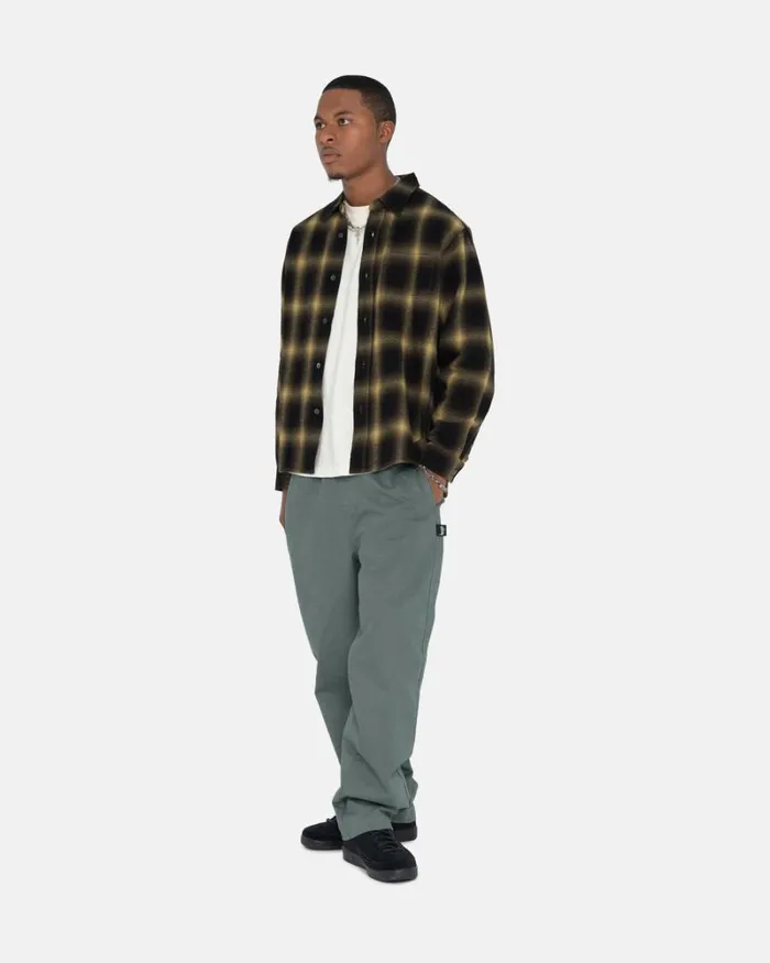 Pants Men Stussy BRUSHED BEACH PANT Sage Pants Men Stussy BRUSHED BEACH PANT Sage