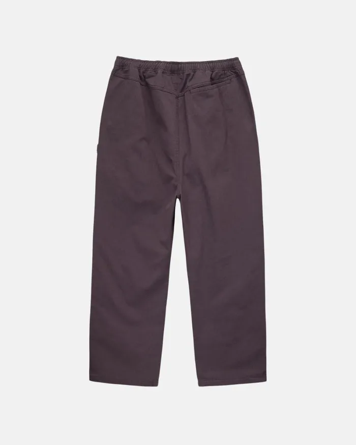Pants Men Stussy BRUSHED BEACH PANT Wine Pants Men Stussy BRUSHED BEACH PANT Wine