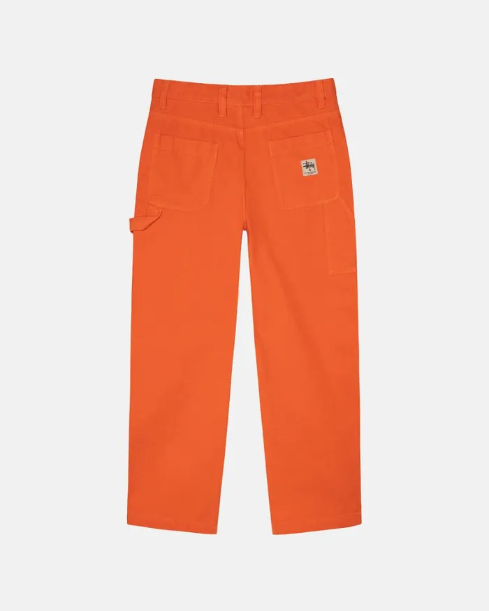Pants Men Stussy CANVAS WORK PANT Orange Pants Men Stussy CANVAS WORK PANT Orange