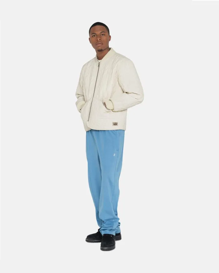 Pants Men Stussy POLY TRACK PANT Azure Pants Men Stussy POLY TRACK PANT Azure