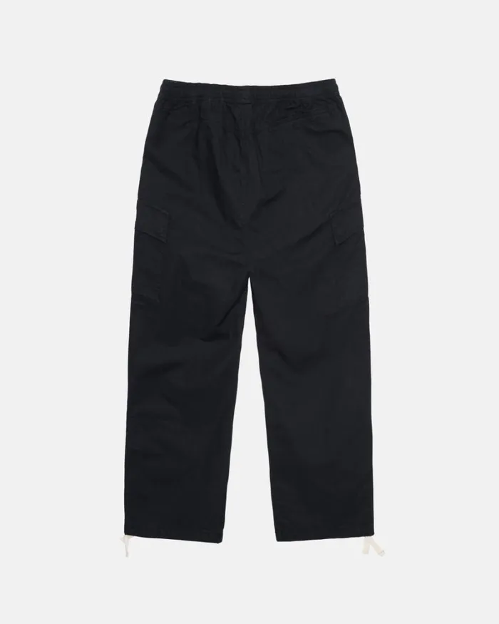 Pants Men Stussy RIPSTOP CARGO BEACH PANT Black Pants Men Stussy RIPSTOP CARGO BEACH PANT Black
