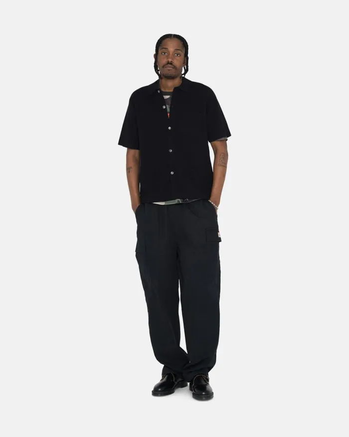 Pants Men Stussy RIPSTOP CARGO BEACH PANT Black Pants Men Stussy RIPSTOP CARGO BEACH PANT Black