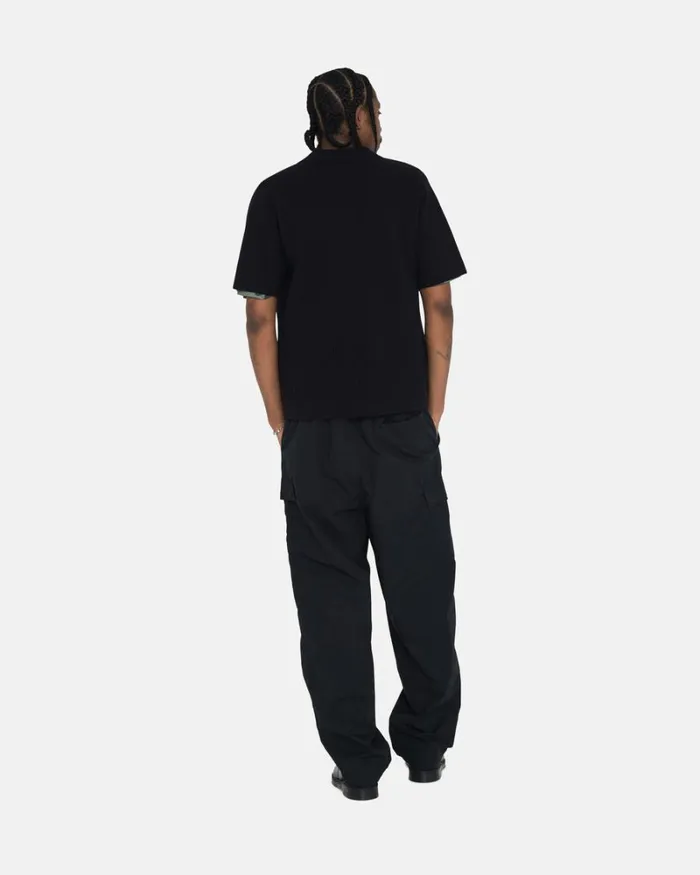 Pants Men Stussy RIPSTOP CARGO BEACH PANT Black Pants Men Stussy RIPSTOP CARGO BEACH PANT Black