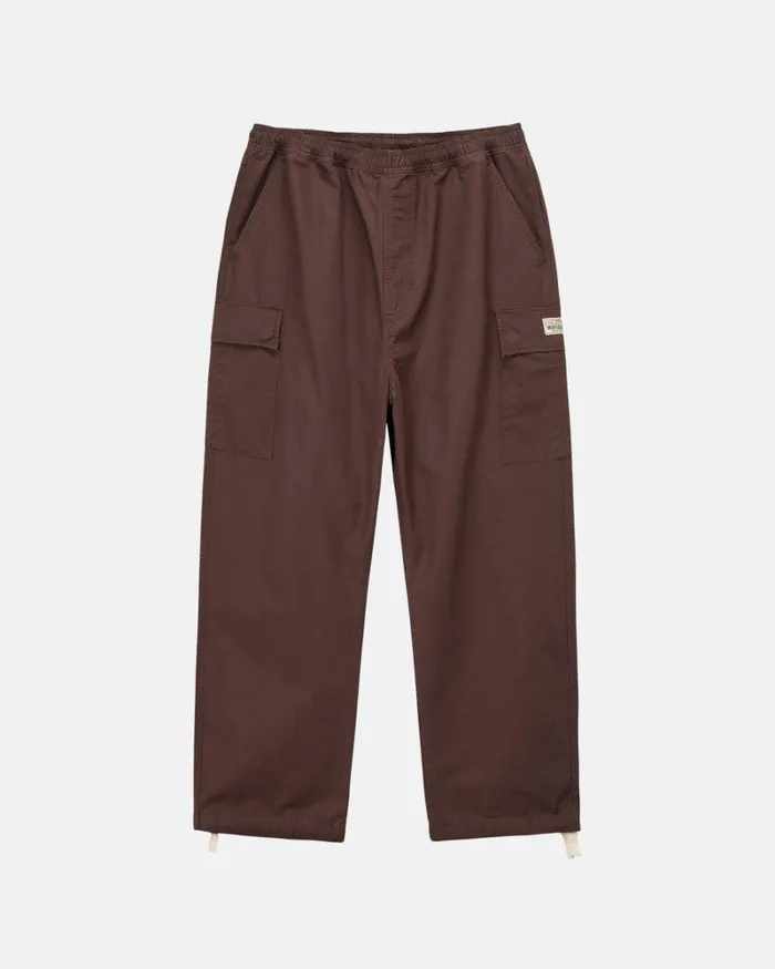Pants Men Stussy RIPSTOP CARGO BEACH PANT Brown