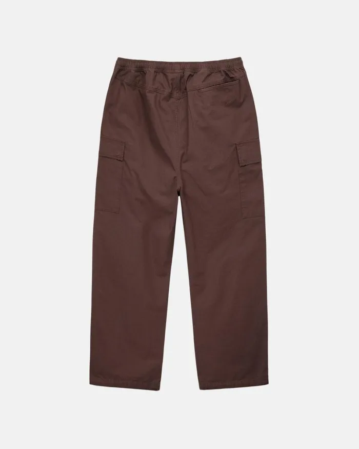 Pants Men Stussy RIPSTOP CARGO BEACH PANT Brown Pants Men Stussy RIPSTOP CARGO BEACH PANT Brown