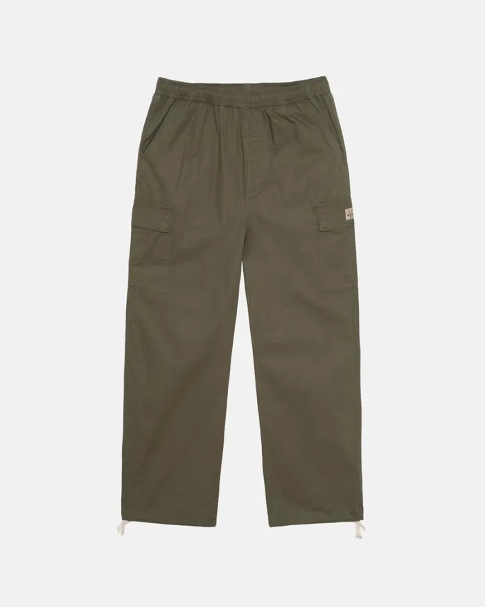 Pants Men Stussy RIPSTOP CARGO BEACH PANT Olive