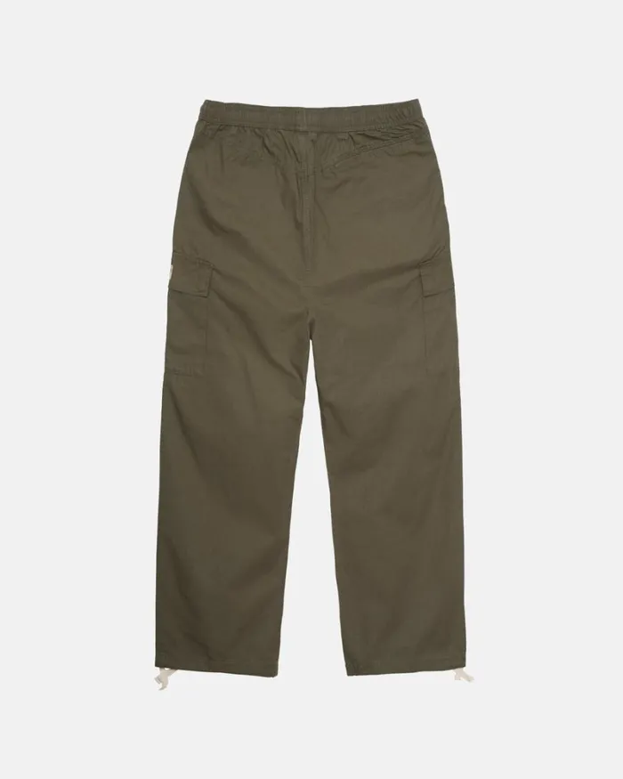 Pants Men Stussy RIPSTOP CARGO BEACH PANT Olive Pants Men Stussy RIPSTOP CARGO BEACH PANT Olive
