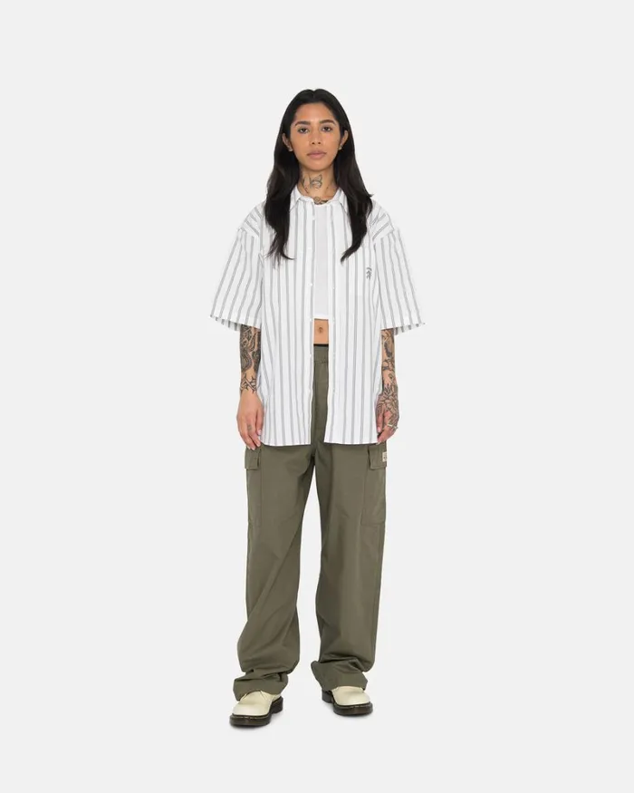 Pants Men Stussy RIPSTOP CARGO BEACH PANT Olive Pants Men Stussy RIPSTOP CARGO BEACH PANT Olive