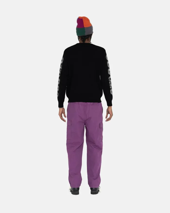 Pants Men Stussy RIPSTOP CARGO BEACH PANT Purple Pants Men Stussy RIPSTOP CARGO BEACH PANT Purple