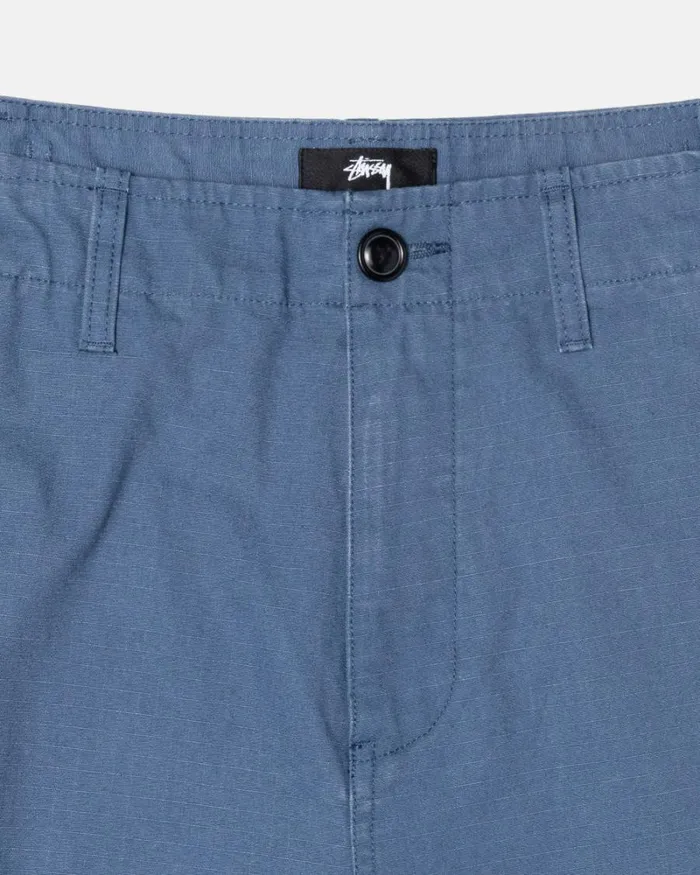 Pants Men Stussy RIPSTOP SURPLUS CARGO Washed Blue Pants Men Stussy RIPSTOP SURPLUS CARGO Washed Blue