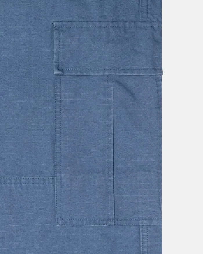 Pants Men Stussy RIPSTOP SURPLUS CARGO Washed Blue Pants Men Stussy RIPSTOP SURPLUS CARGO Washed Blue
