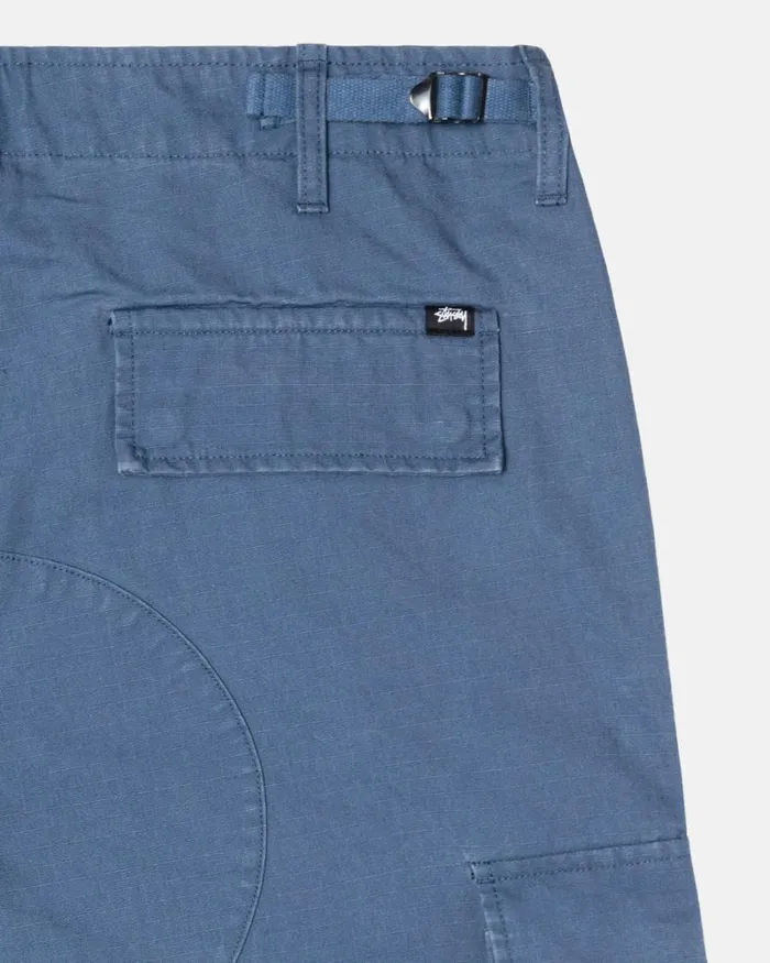 Pants Men Stussy RIPSTOP SURPLUS CARGO Washed Blue Pants Men Stussy RIPSTOP SURPLUS CARGO Washed Blue