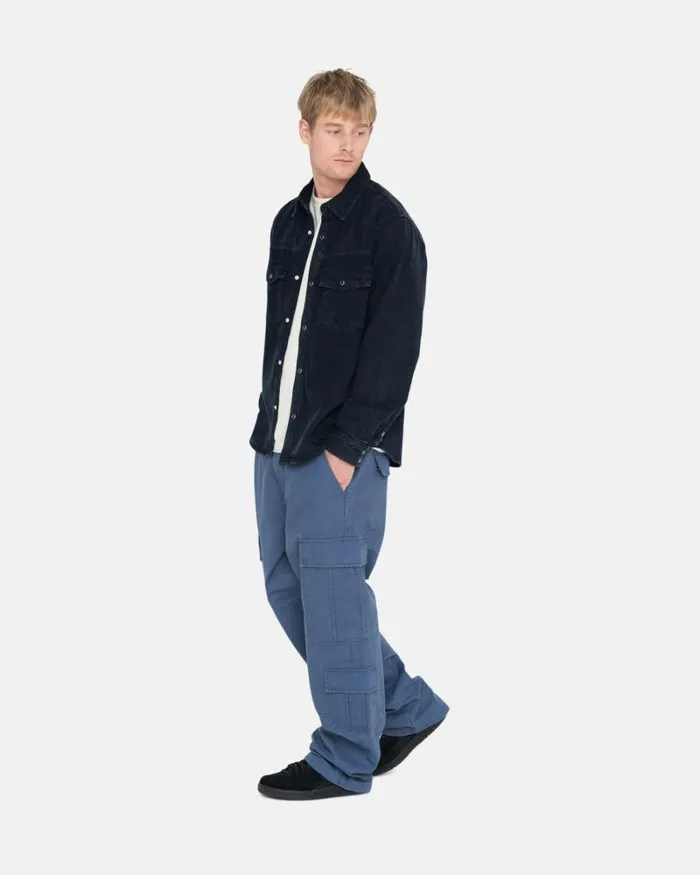 Pants Men Stussy RIPSTOP SURPLUS CARGO Washed Blue Pants Men Stussy RIPSTOP SURPLUS CARGO Washed Blue