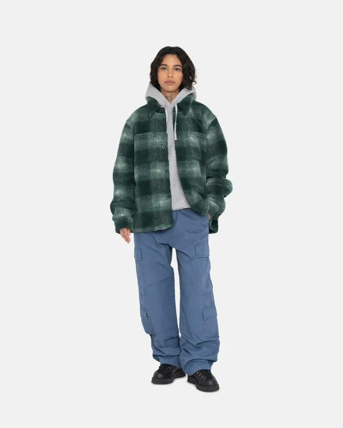 Pants Men Stussy RIPSTOP SURPLUS CARGO Washed Blue Pants Men Stussy RIPSTOP SURPLUS CARGO Washed Blue