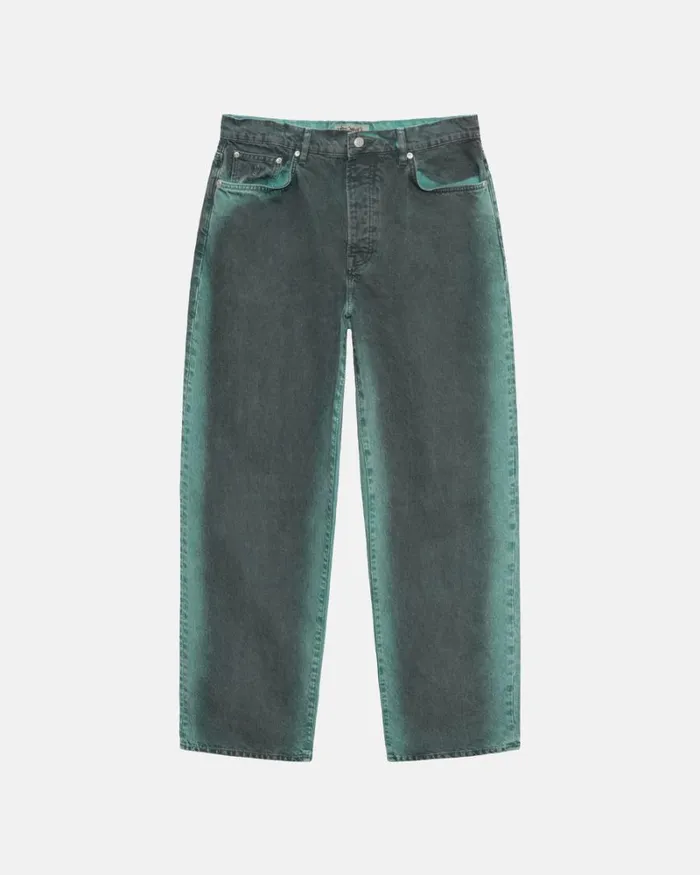 Pants Men Stussy SPRAY DYE BIG OL039 JEANS Black