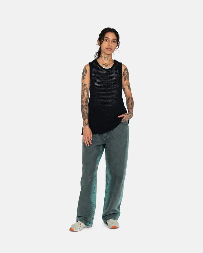 Pants Men Stussy SPRAY DYE BIG OL039 JEANS Black Pants Men Stussy SPRAY DYE BIG OL039 JEANS Black