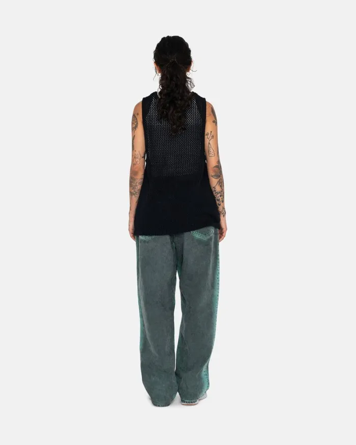 Pants Men Stussy SPRAY DYE BIG OL039 JEANS Black Pants Men Stussy SPRAY DYE BIG OL039 JEANS Black