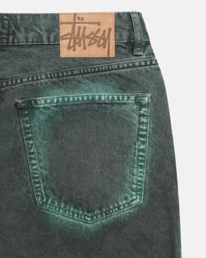 Pants Men Stussy SPRAY DYE BIG OL039 JEANS Black Pants Men Stussy SPRAY DYE BIG OL039 JEANS Black